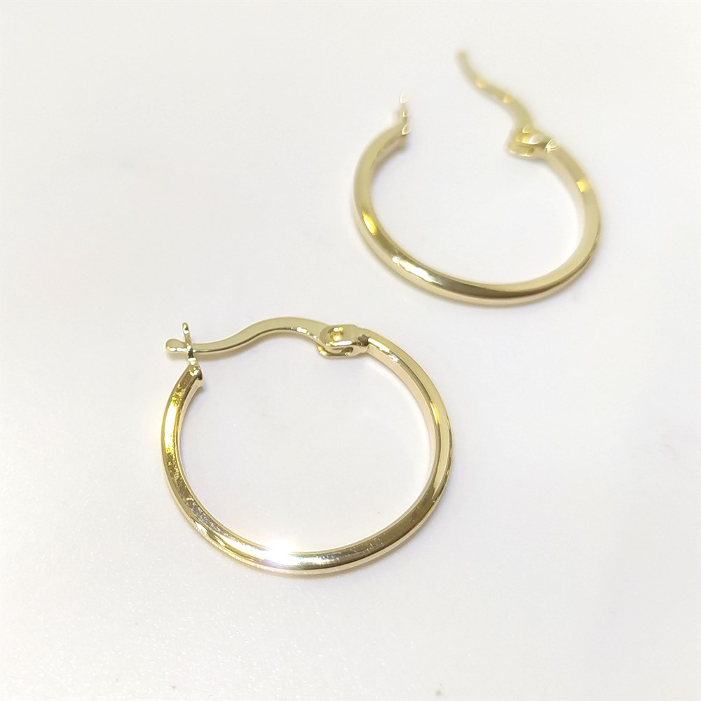 Klasik Halka Küpe 14 Ayar Altın