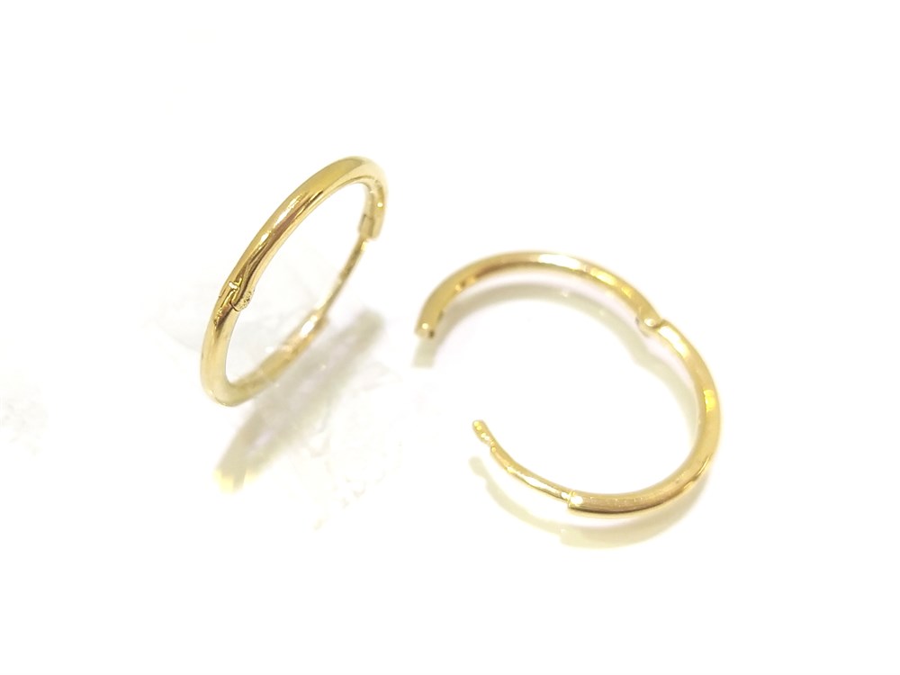 Klasik Halka Küpe 14 Ayar Altın