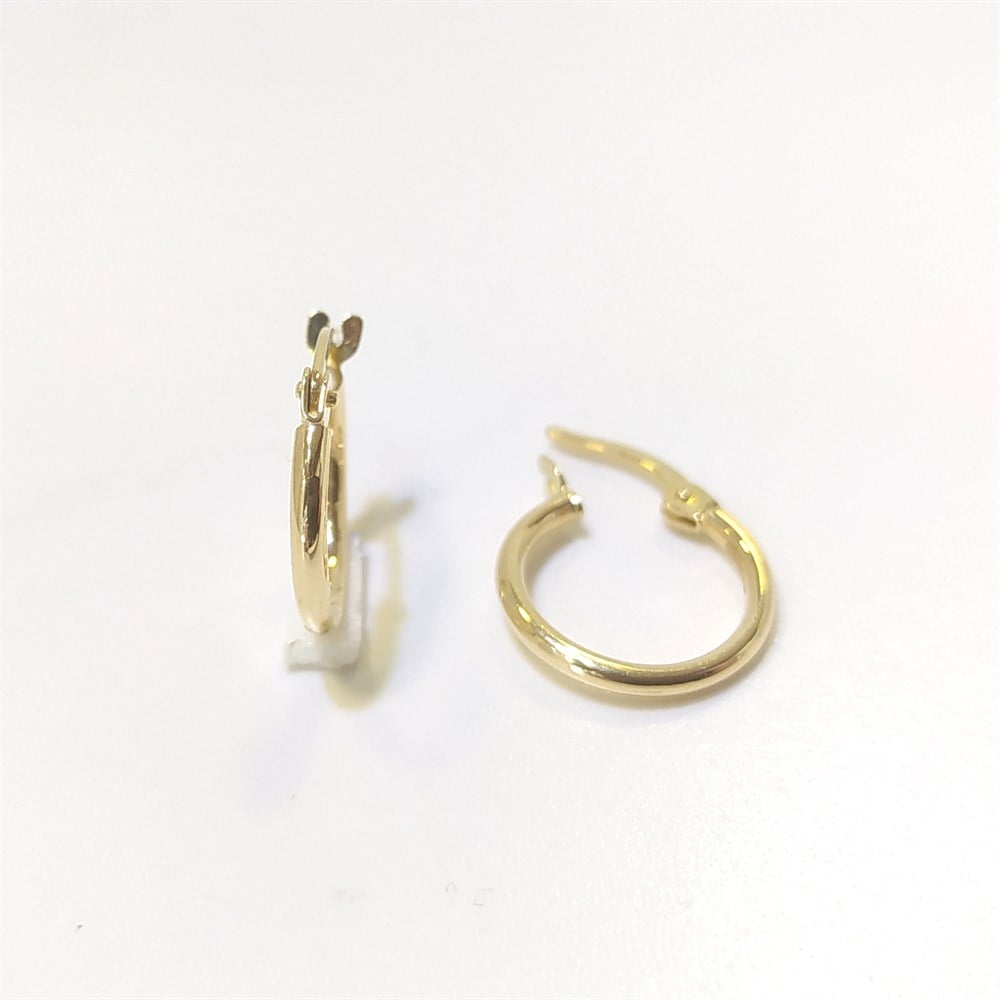 Klasik Halka Küpe 14 Ayar Altın