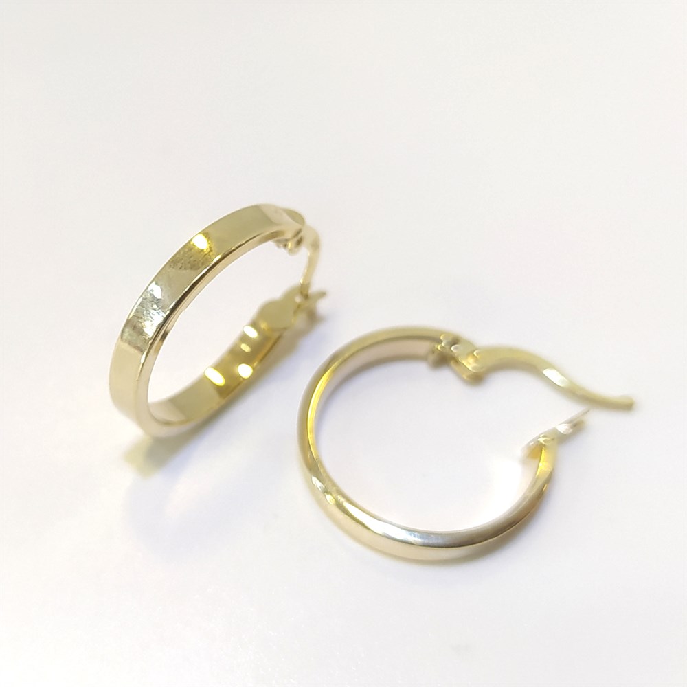 Klasik Halka Küpe 14 Ayar Altın