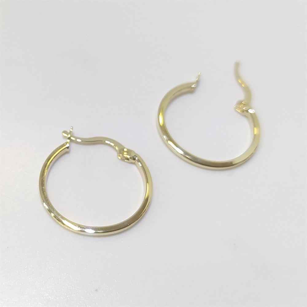 Klasik Halka Küpe 14 Ayar Altın