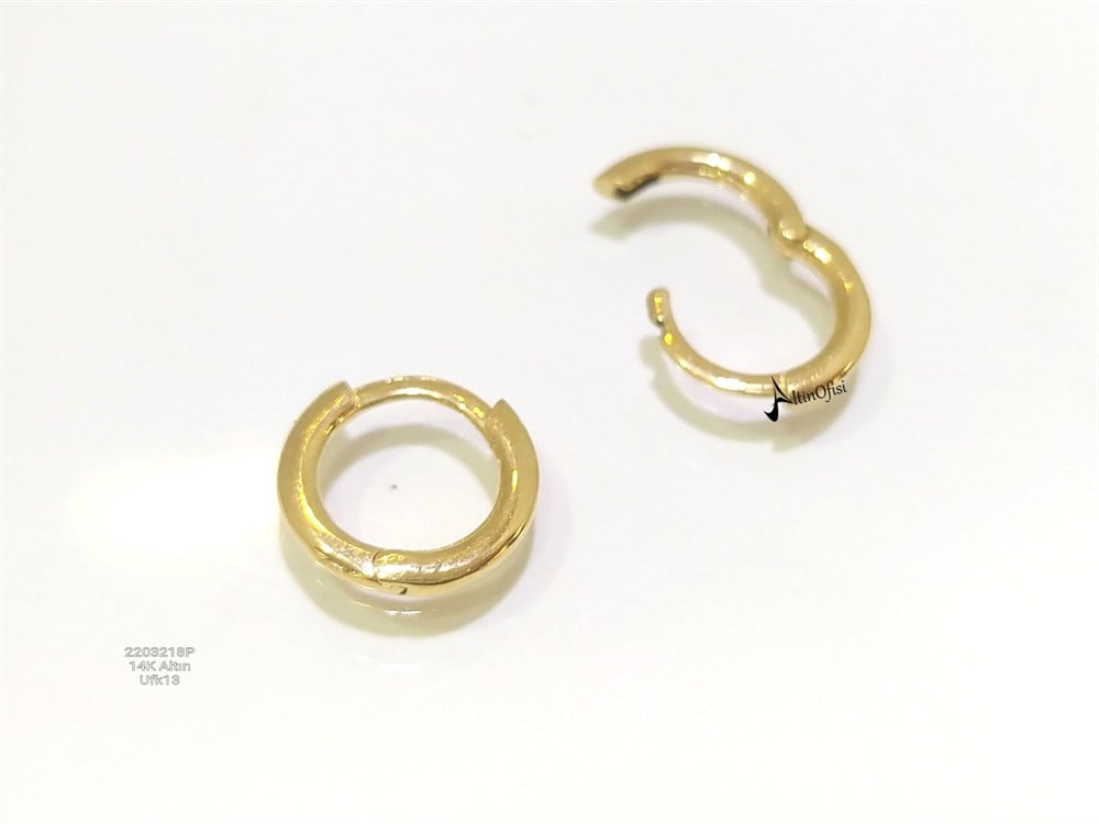 Klasik Halka Küpe 14 Ayar Altın