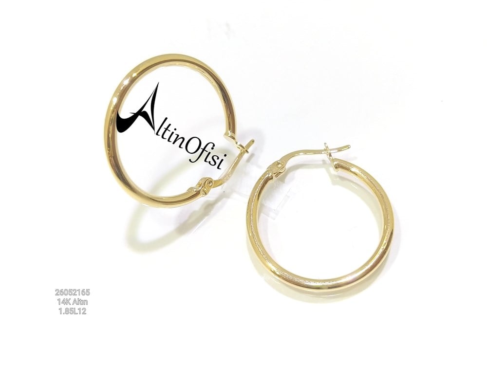 Klasik Halka Küpe 14 Ayar Altın