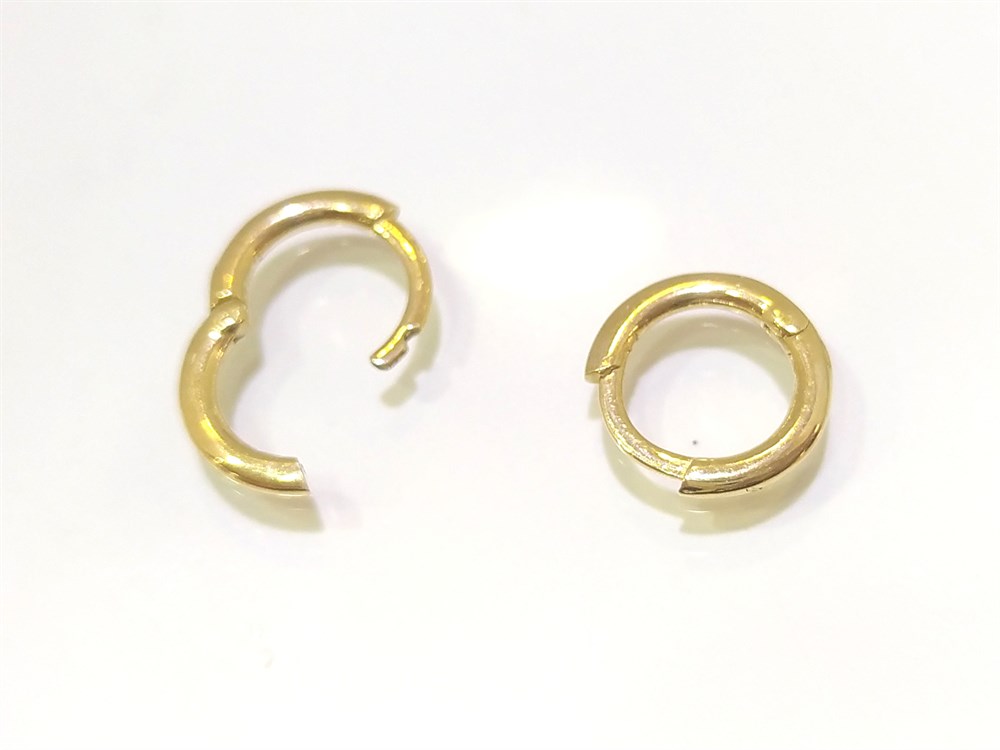 Klasik Halka Küpe 14 Ayar Altın