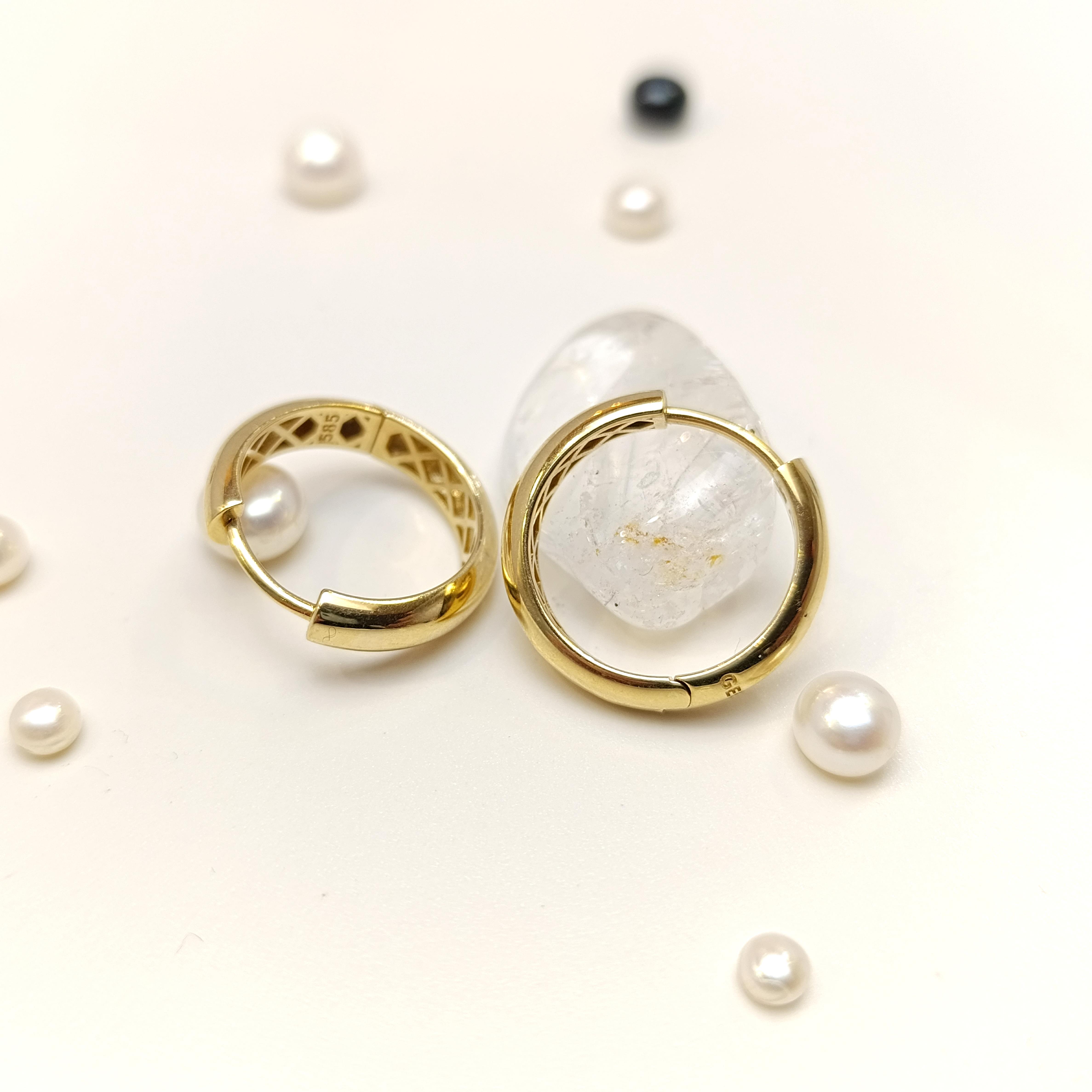 Klasik Halka Küpe 14 Ayar Altın HD VİDEOLU