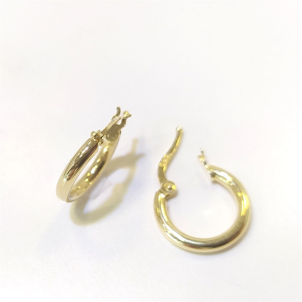 Klasik Halka Küpe 14 Ayar Altın