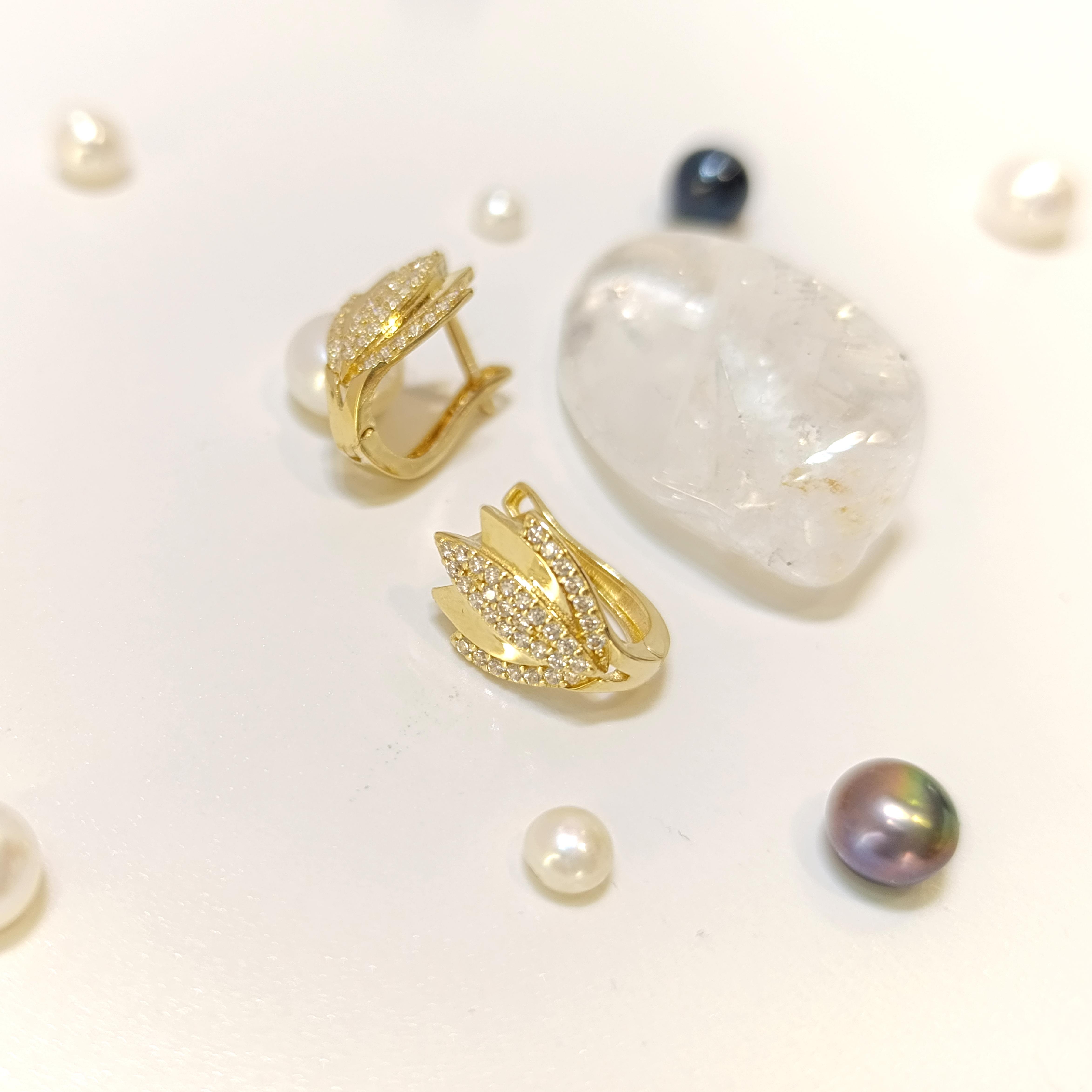 Lale Küpe 14 Ayar Altın HD VİDEOLU