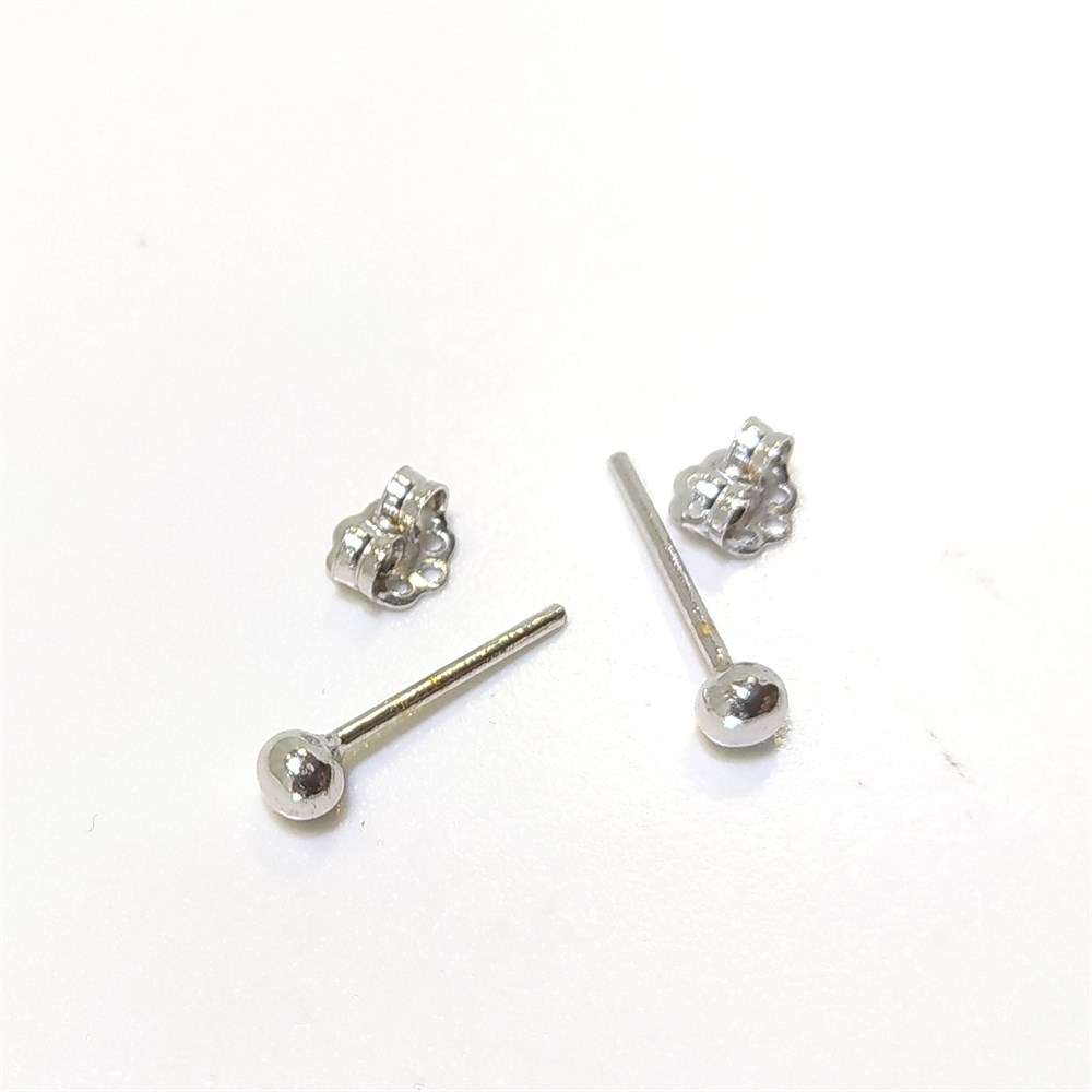 Nokta Top Vidalı Küpe 14 Ayar Altın