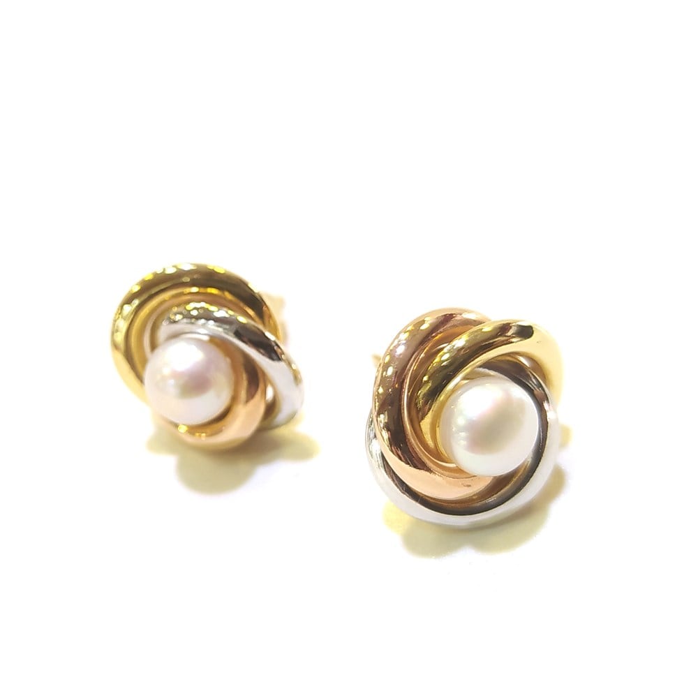 Olimpiyat İnci Küpe 14 Ayar Altın