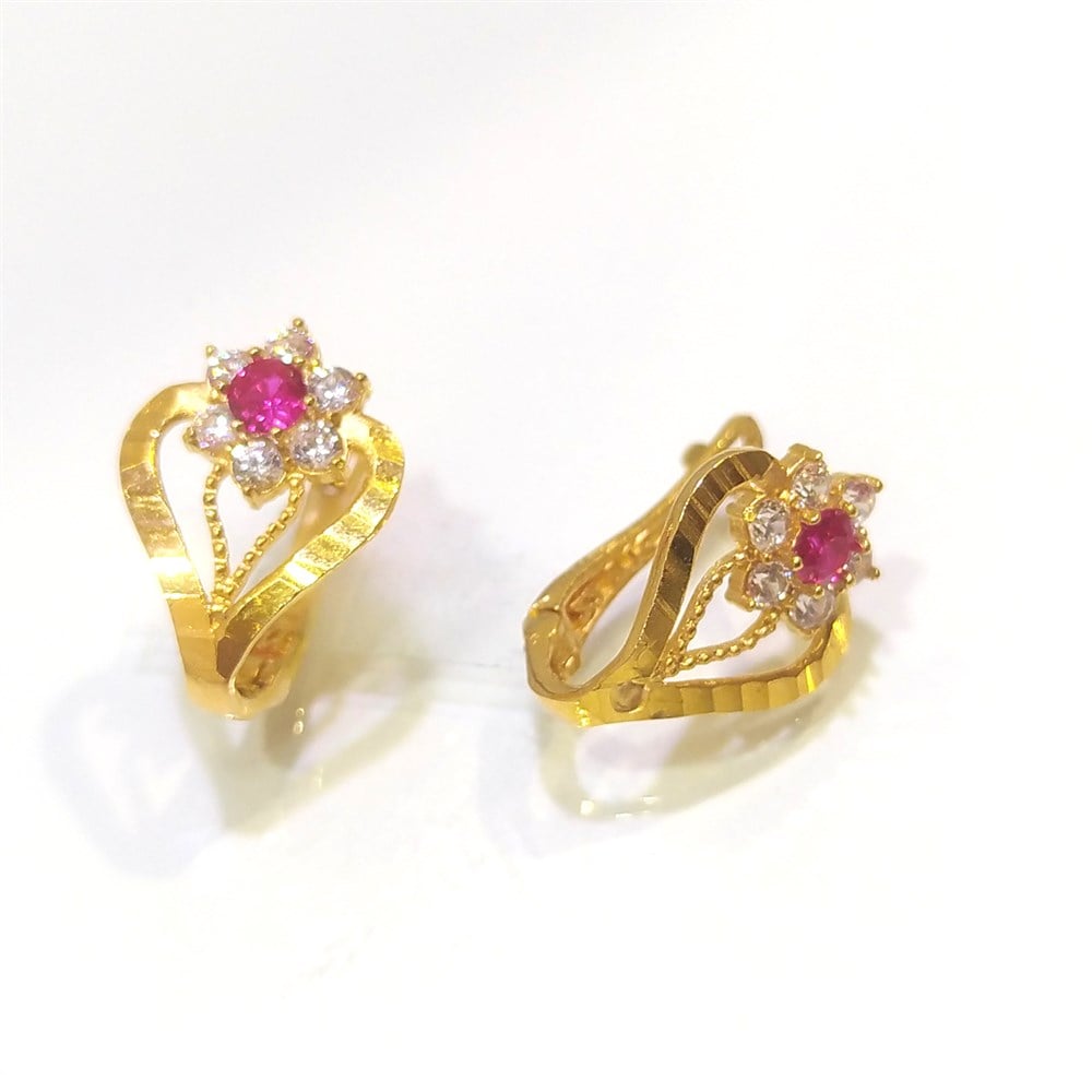 Papatya Küpe  22 Ayar Altın