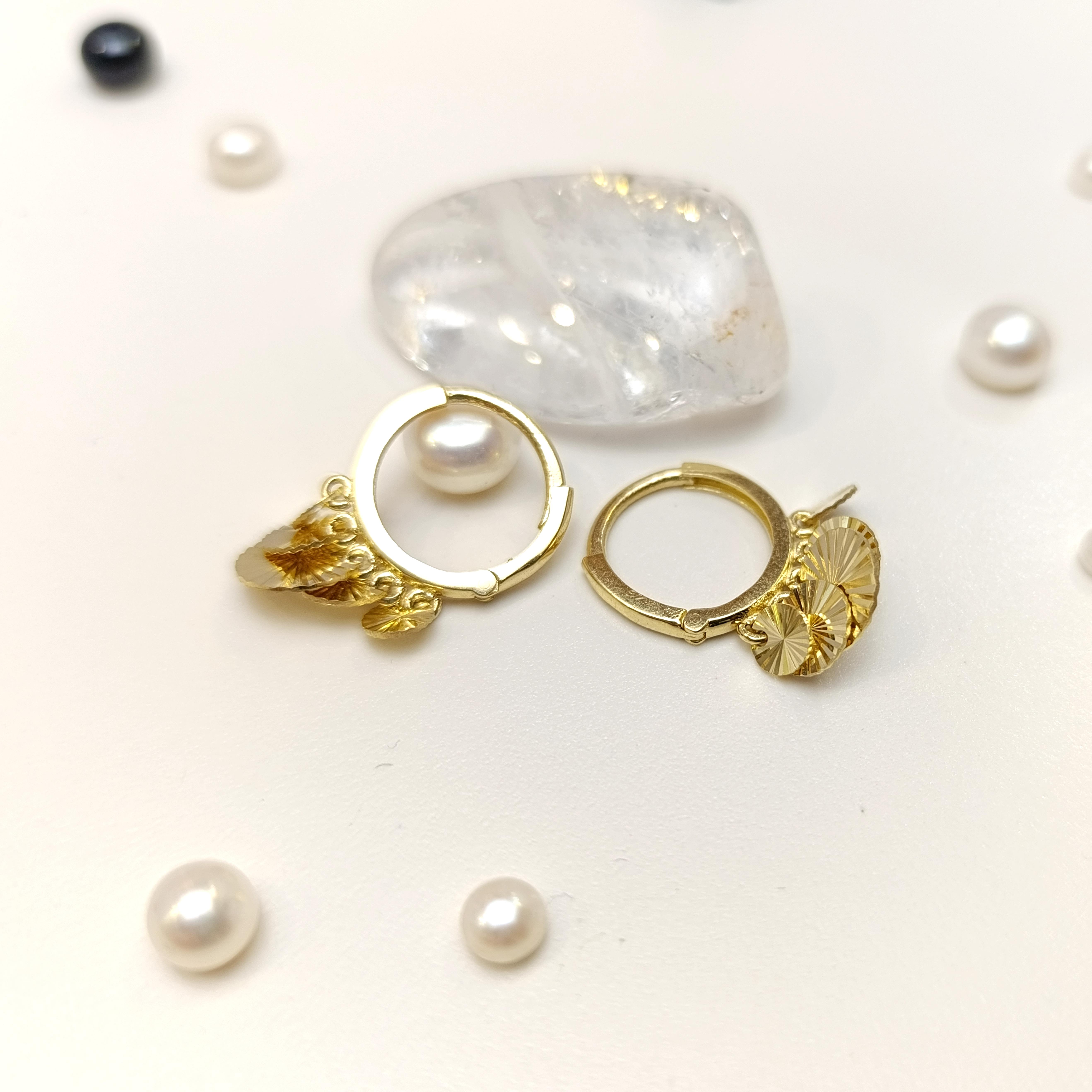 Pullu Halka Küpe 14 Ayar Altın HD VİDEOLU