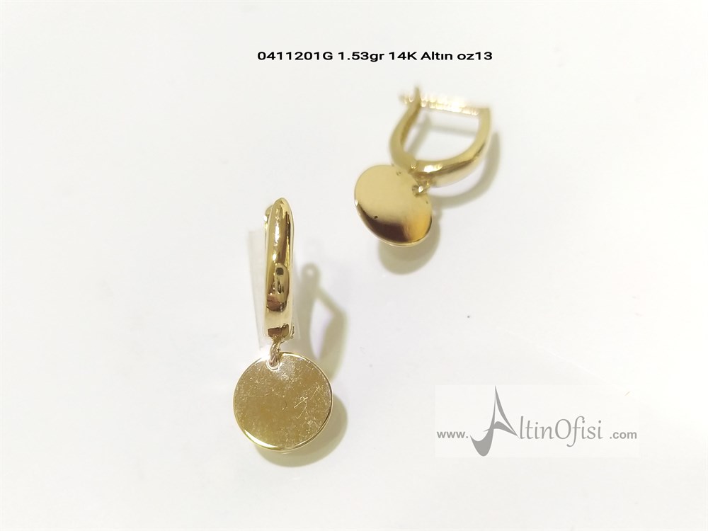 Pullu Küpe 14 Ayar Altın