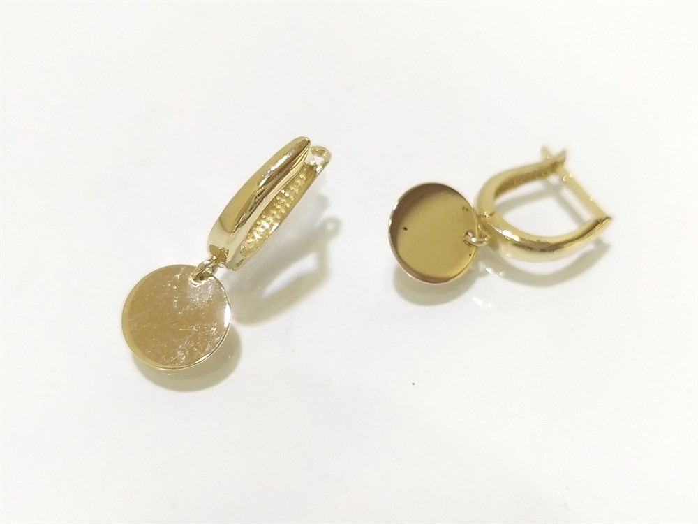 Pullu Küpe 14 Ayar Altın