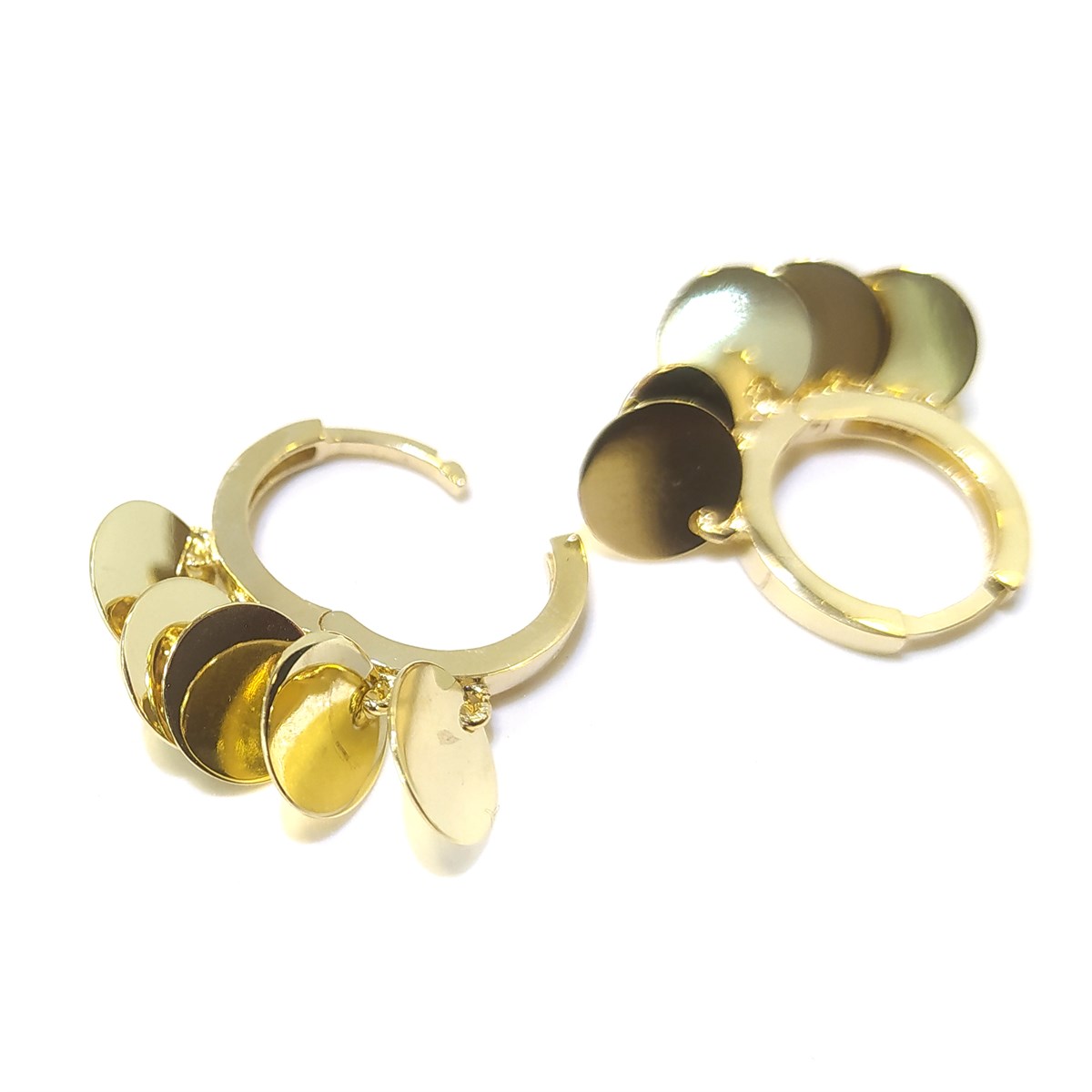 Pullu Shakira Halka Küpe 14 Ayar Altın