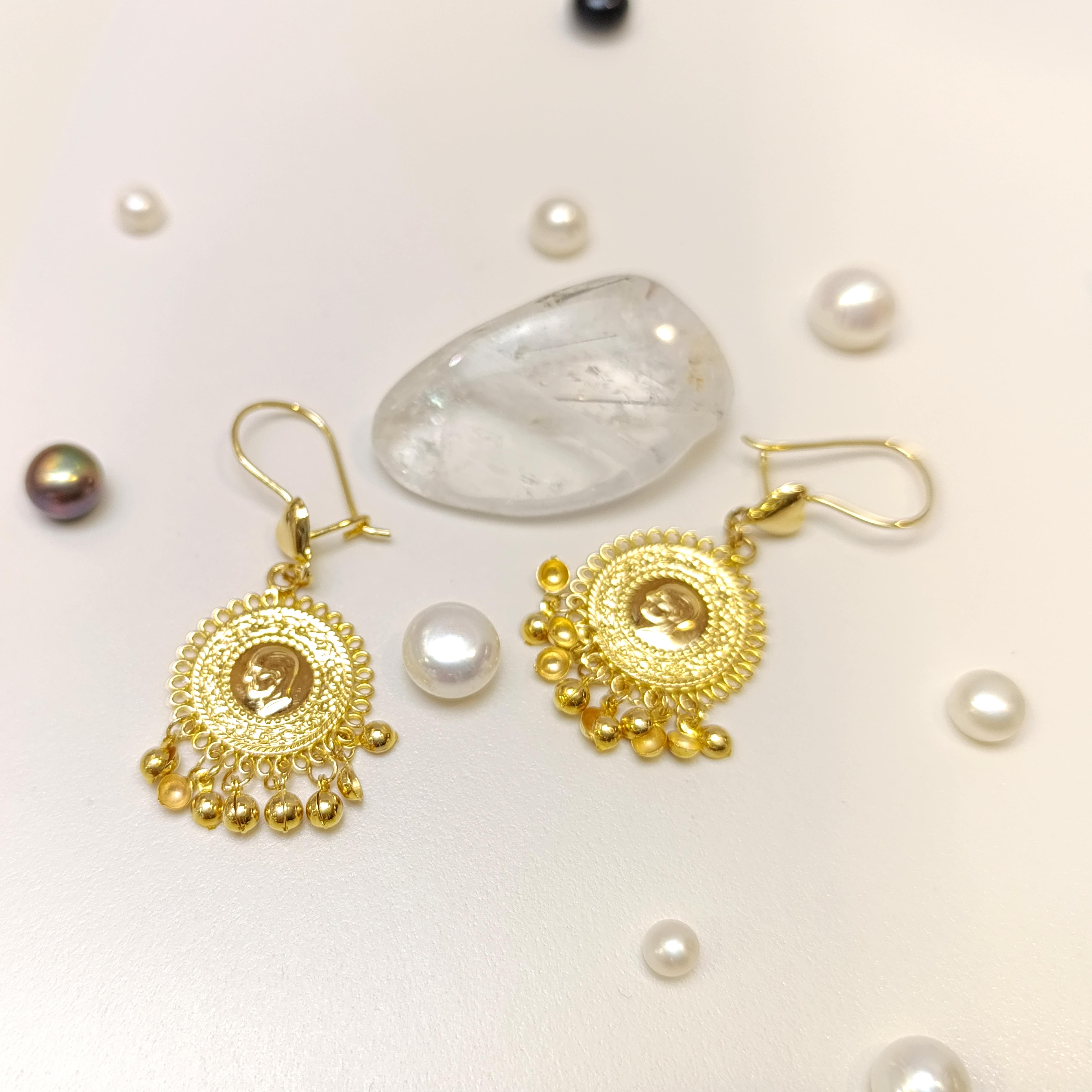 Salalanan Habbeli Küpe 14 Ayar Altın HD VİDEOLU