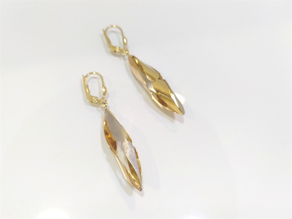 Salanan Mekik Küpe  14 Ayar Altın