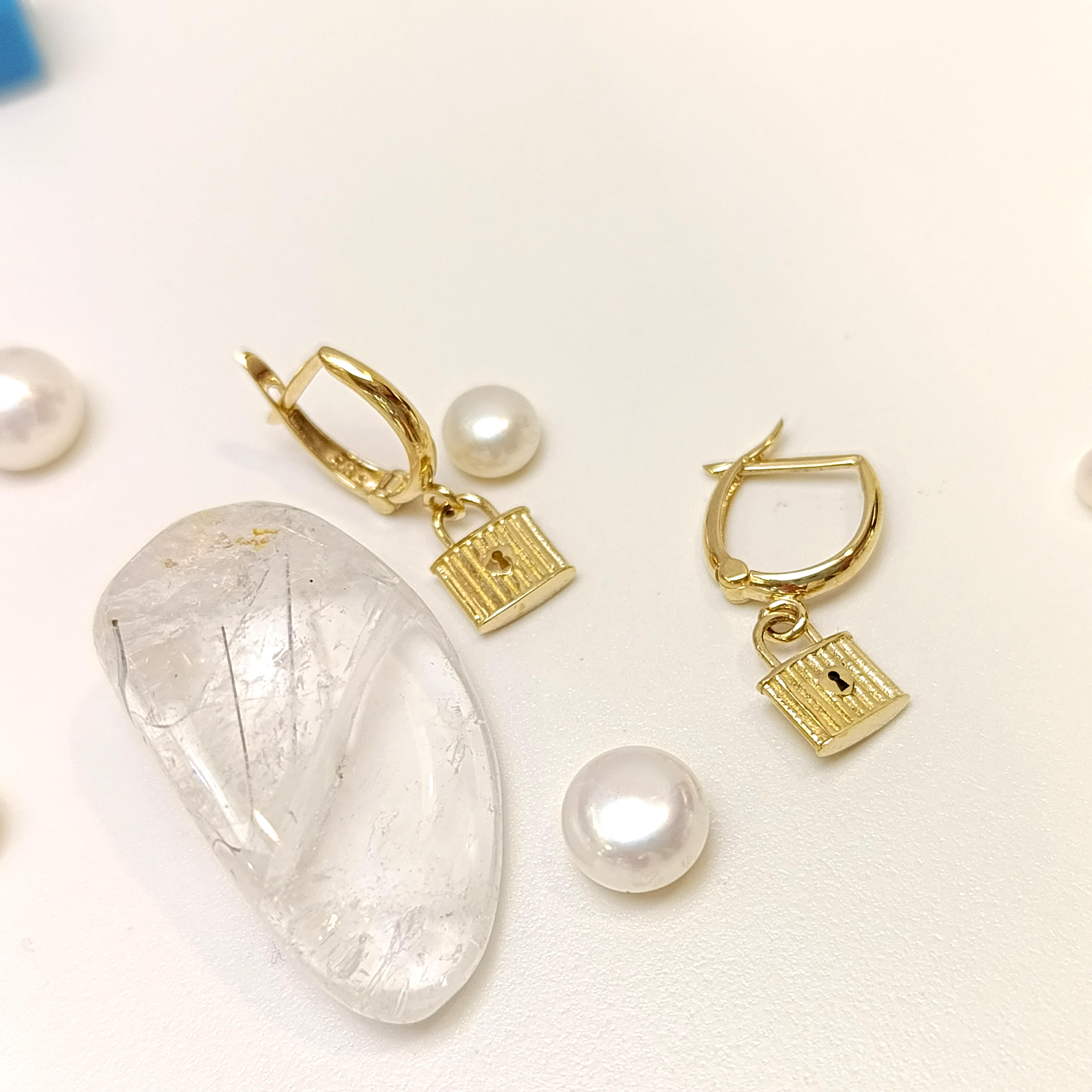 Sallanan Asma Kilit Küpe 14 Ayar Altın HD VİDEOLU