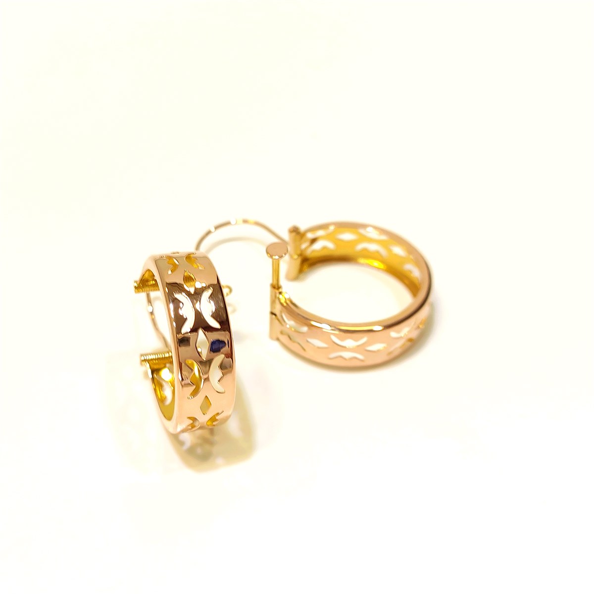 Sallanan Halka Küpe 14 Ayar Altın 4K VİDEO