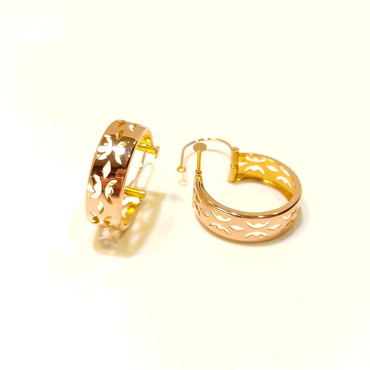 Sallanan Halka Küpe 14 Ayar Altın 4K VİDEO