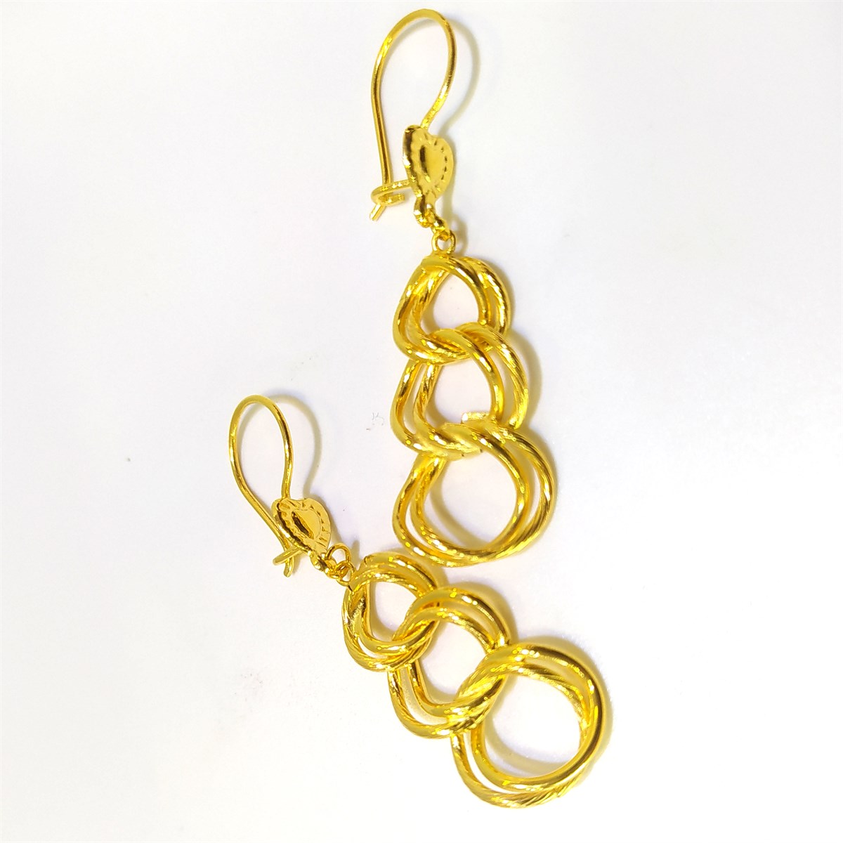 Saman Yolu Küpe 14 Ayar Altın