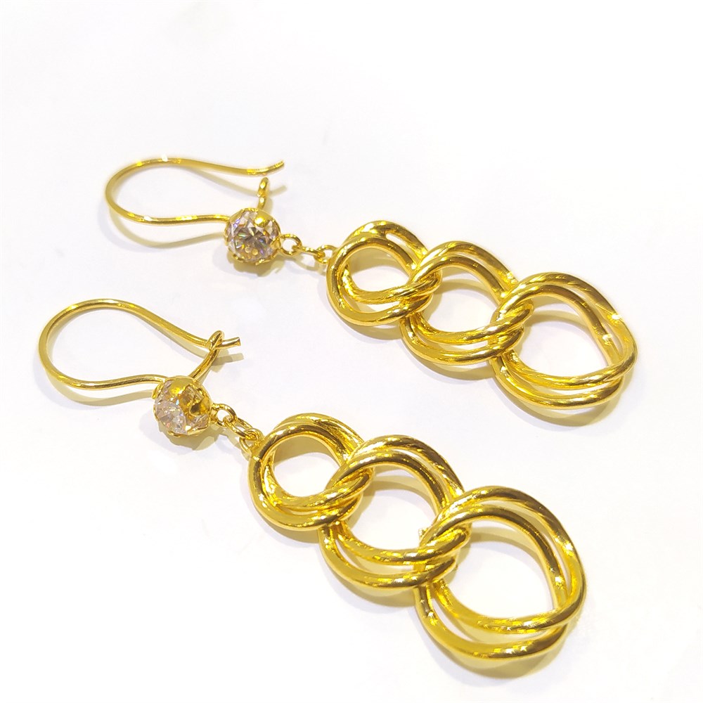 Saman Yolu Küpe 14 Ayar Altın