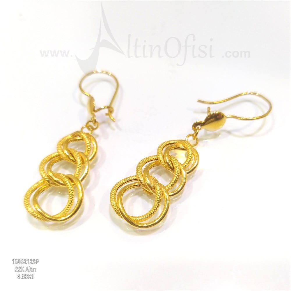 Saman Yolu Küpe  22 Ayar Altın