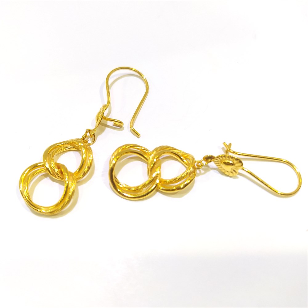 Saman Yolu Küpe  22 Ayar Altın