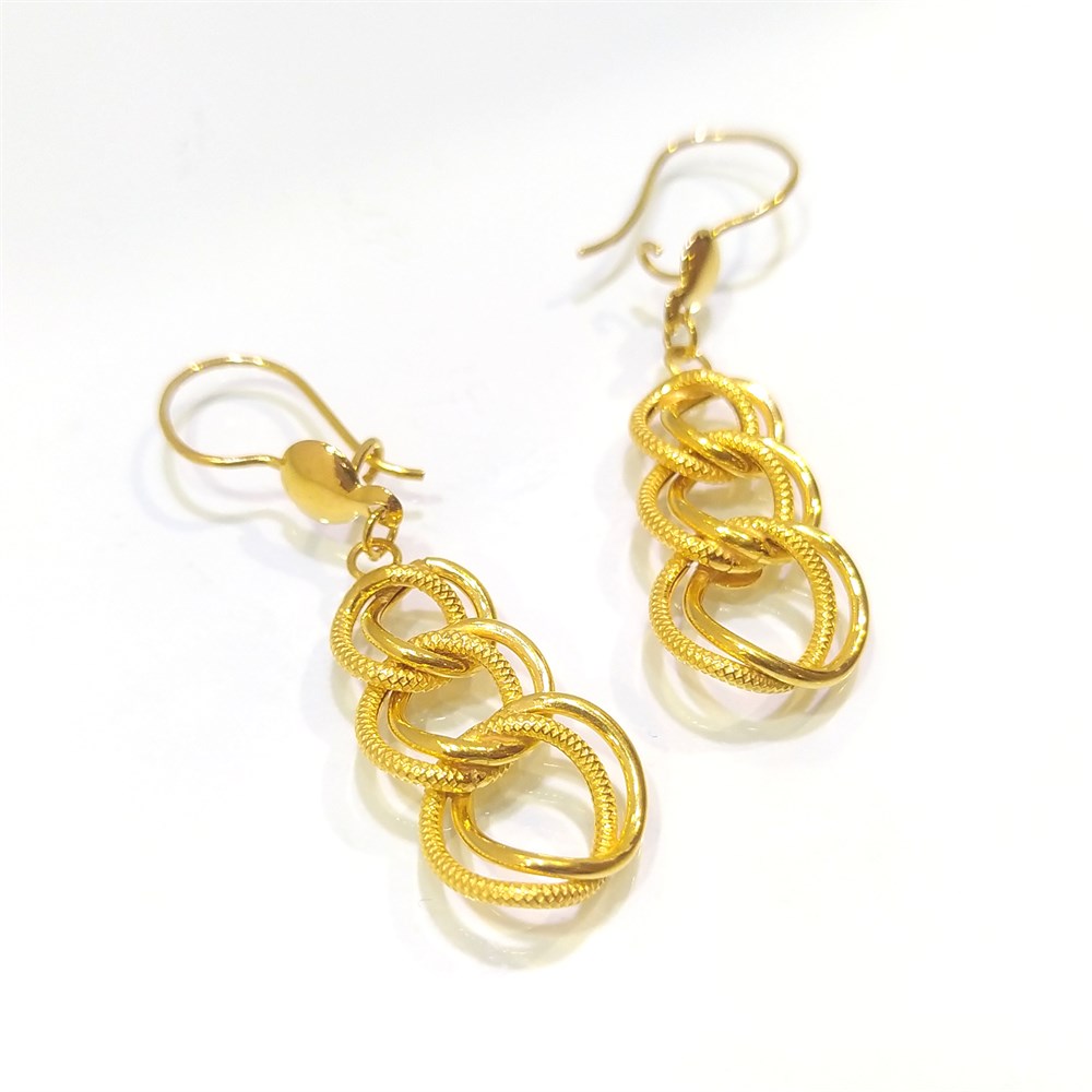 Saman Yolu Küpe  22 Ayar Altın