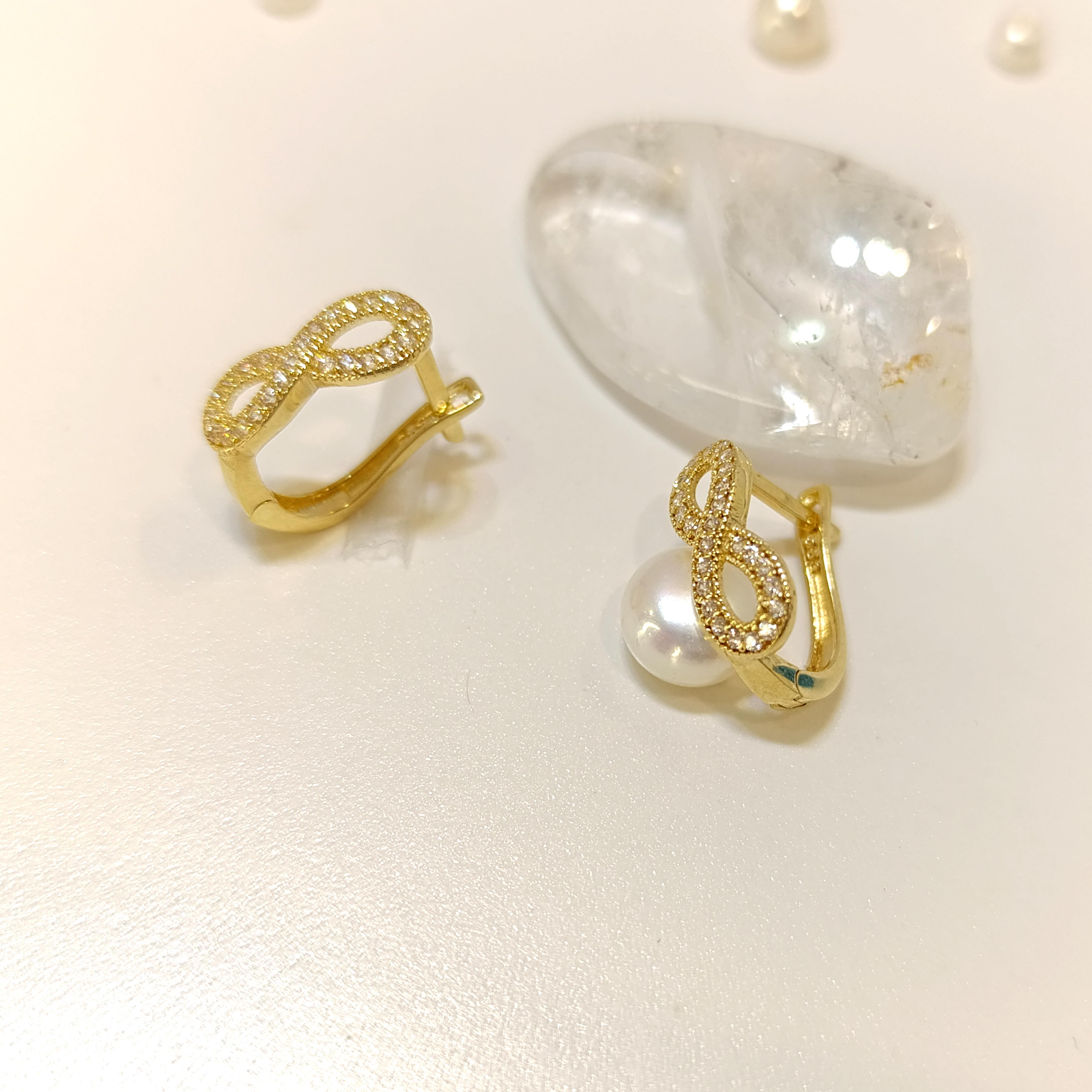 Sonsuzluk Küpe 14 Ayar Altın HD VİDEOLU