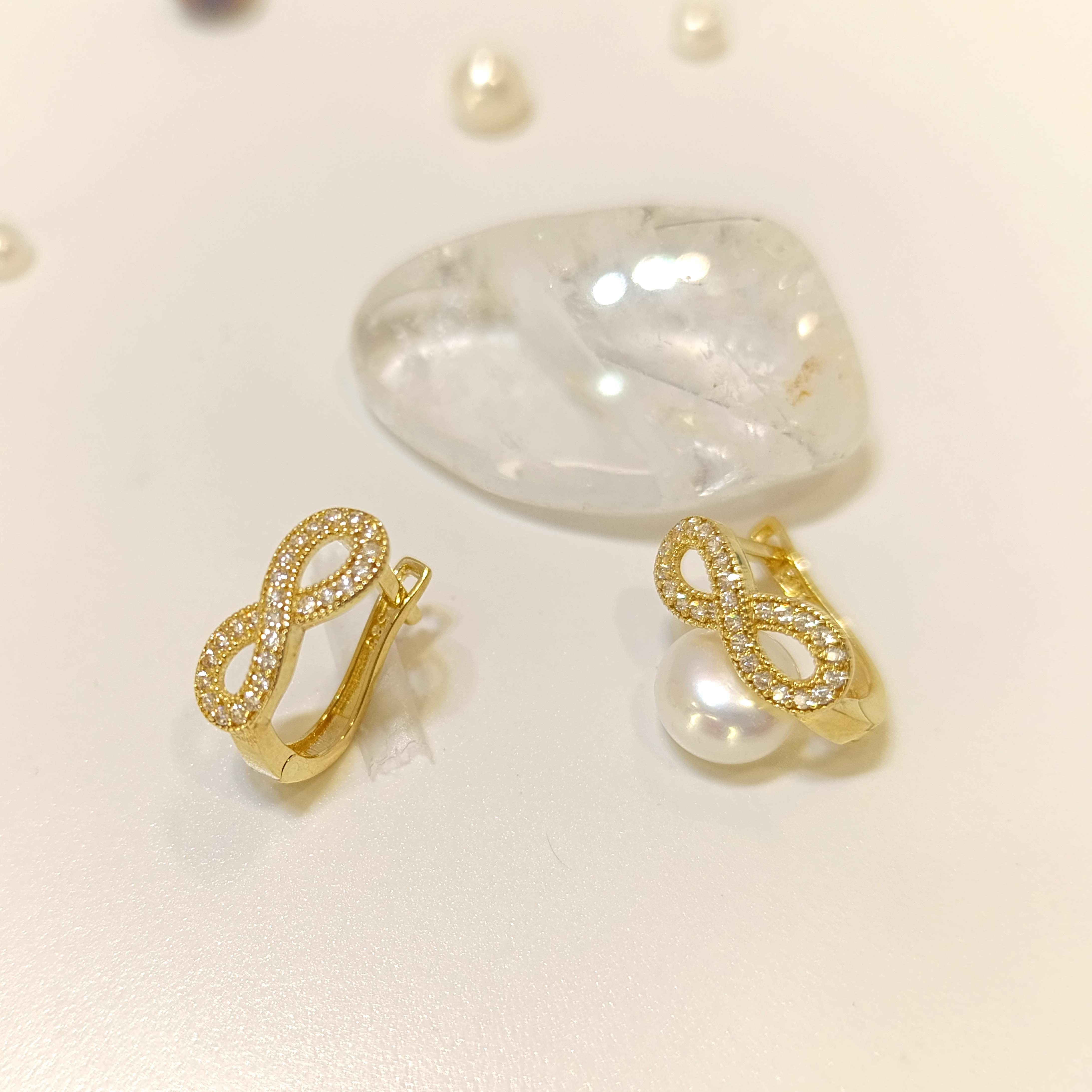 Sonsuzluk Küpe 14 Ayar Altın HD VİDEOLU