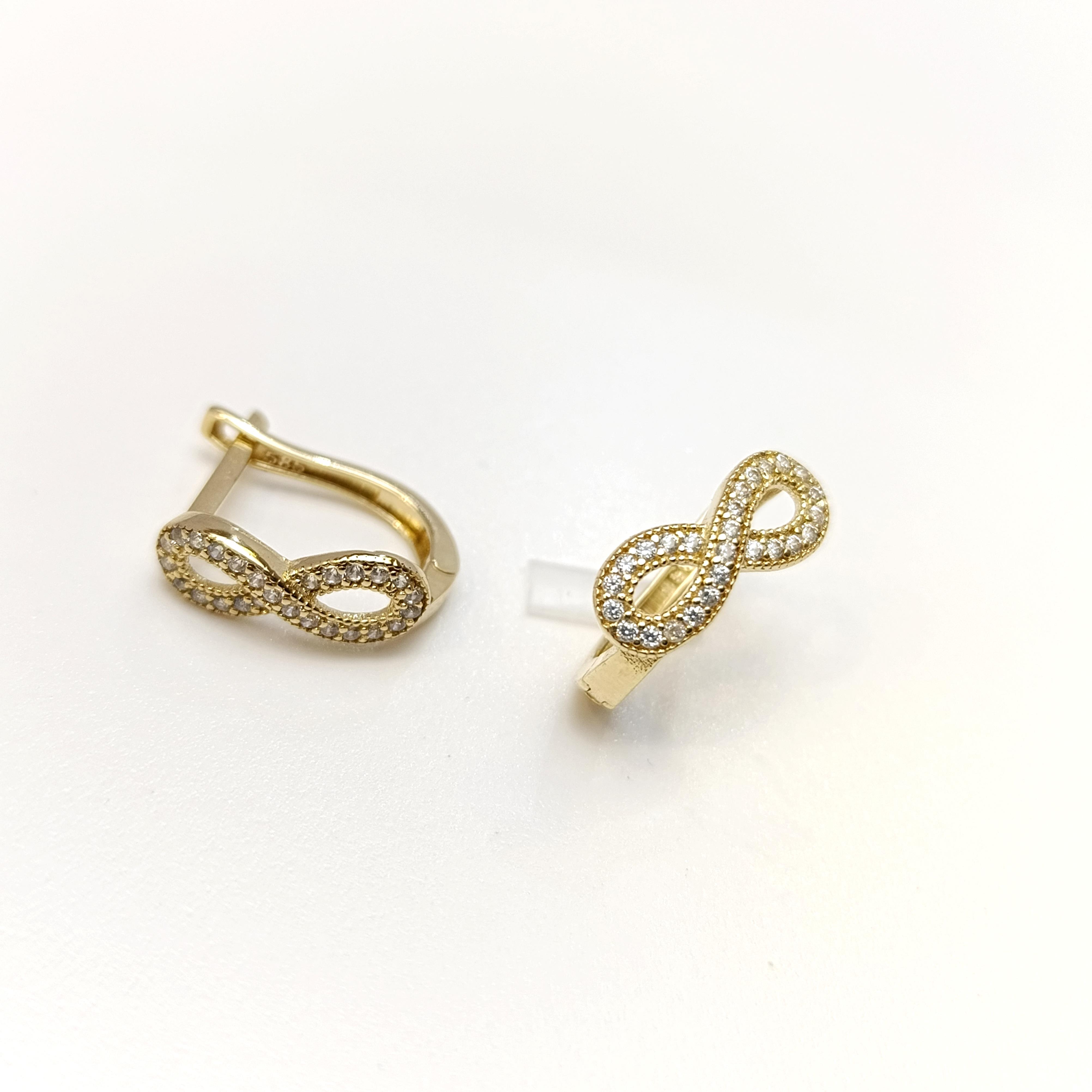 Sonsuzluk Tanesi Küpe 14 Ayar Altın HD VİDEOLU