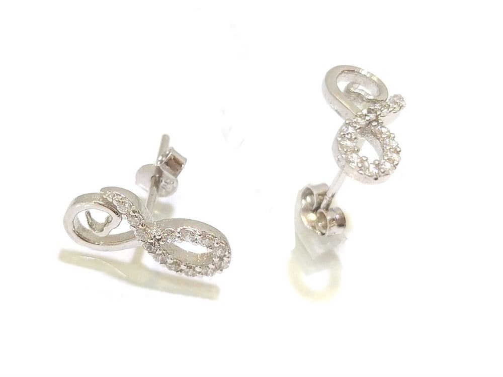 sonsuzluk Vidalı  Küpe  14 Ayar Altın