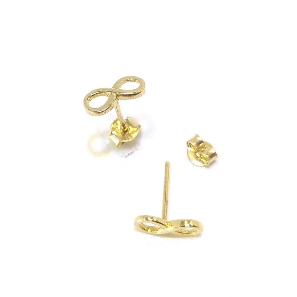 Sonsuzluk Vidalı Küpe 14 Ayar Altın