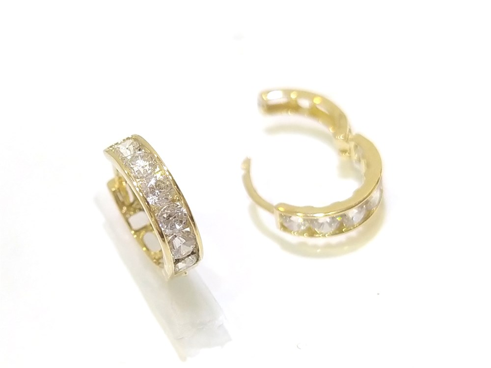 Su Yolu Halka Küpe  14 Ayar Altın