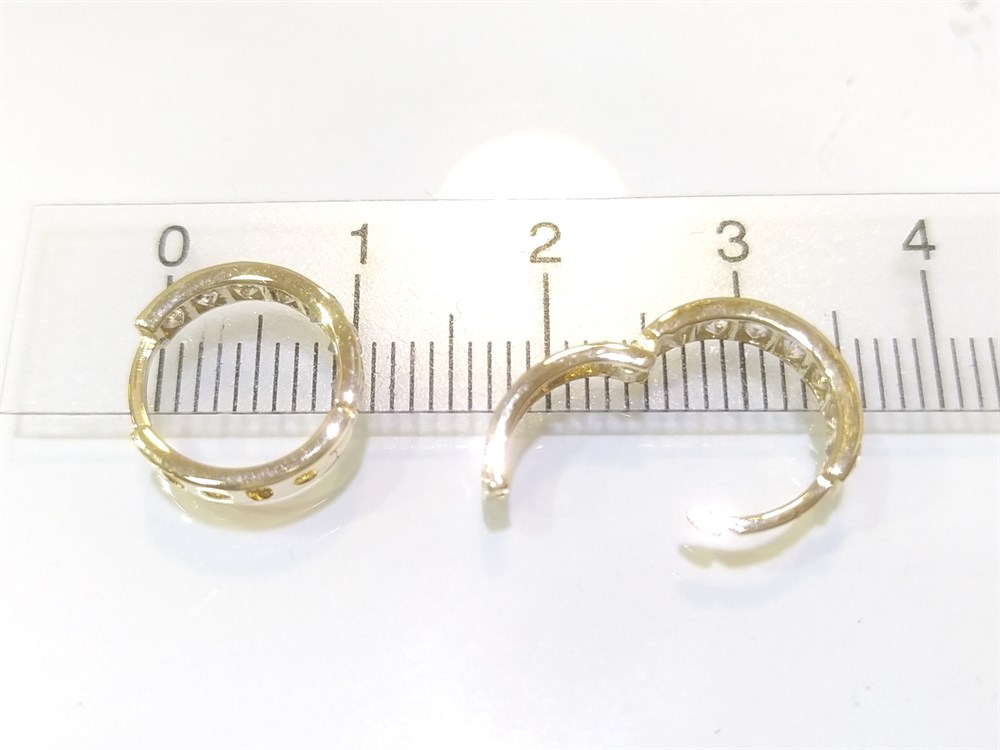 Su Yolu Halka Küpe  14 Ayar Altın