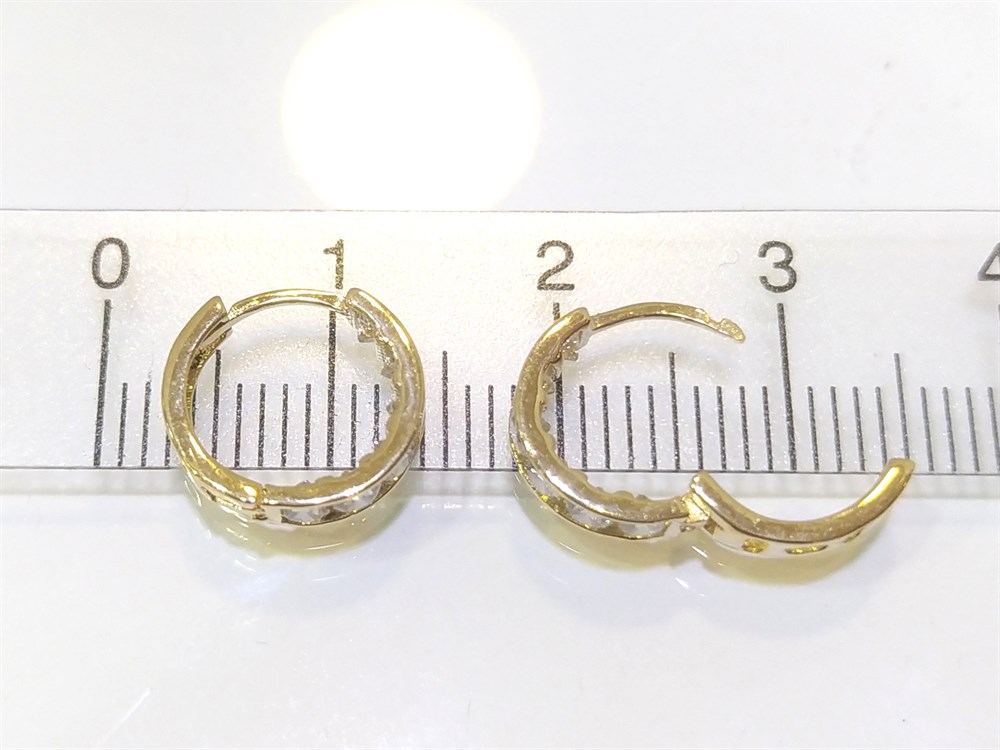 Su Yolu Halka Küpe  14 Ayar Altın