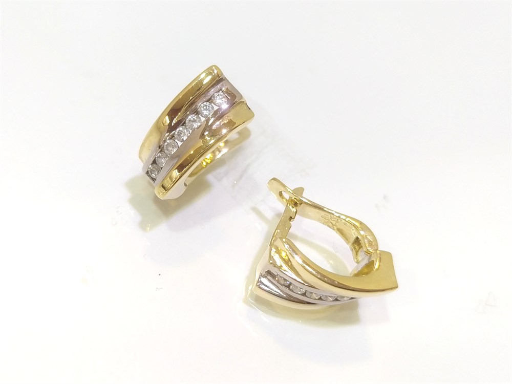 Su yolu Küpe  14 Ayar Altın