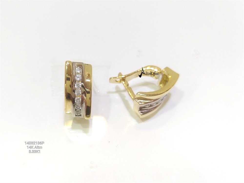 Su yolu Küpe  14 Ayar Altın