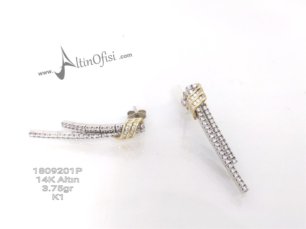 Suyolu Küpe  14 Ayar Altın