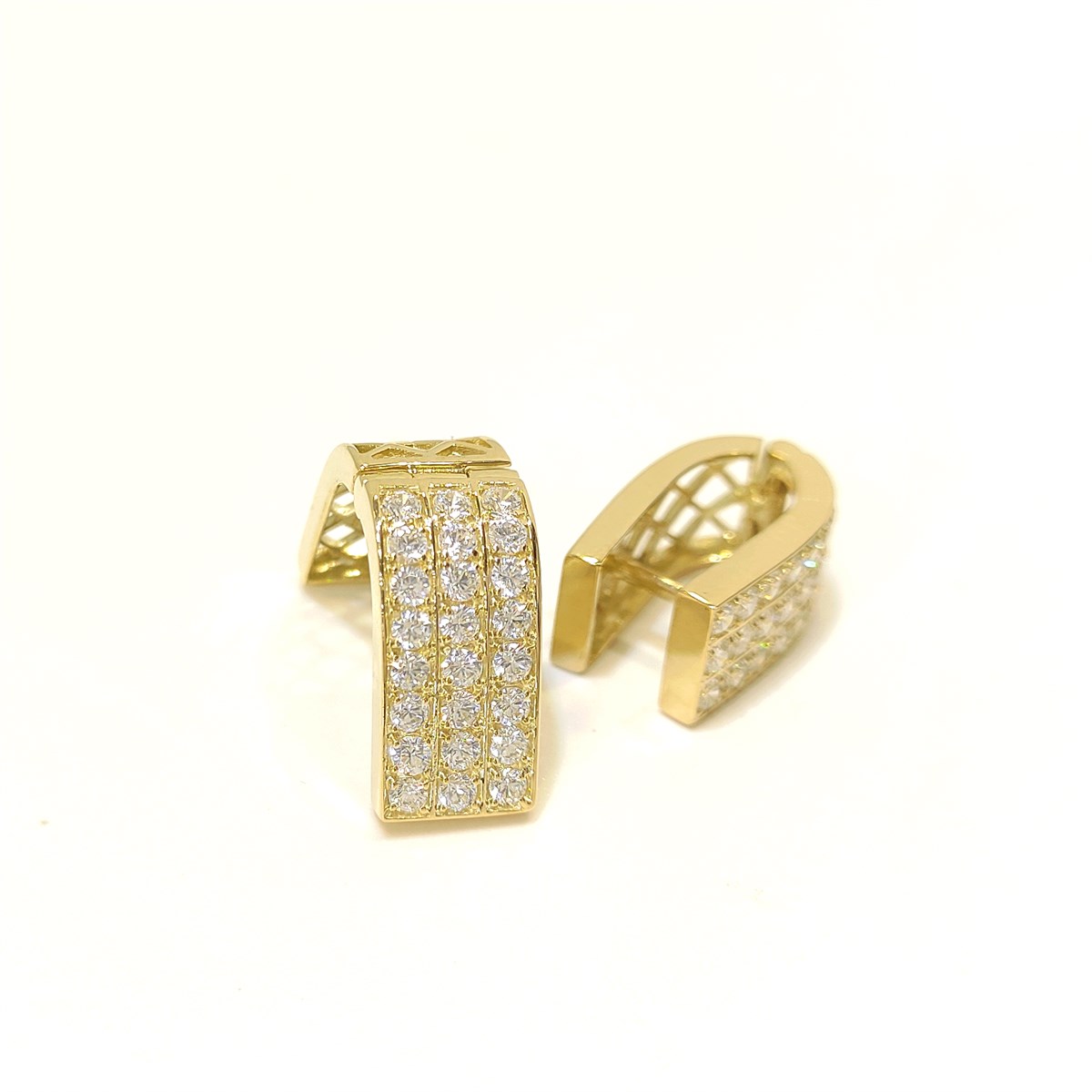 Taşlı Küpe 14 Ayar Altın 4K VİDEOLU