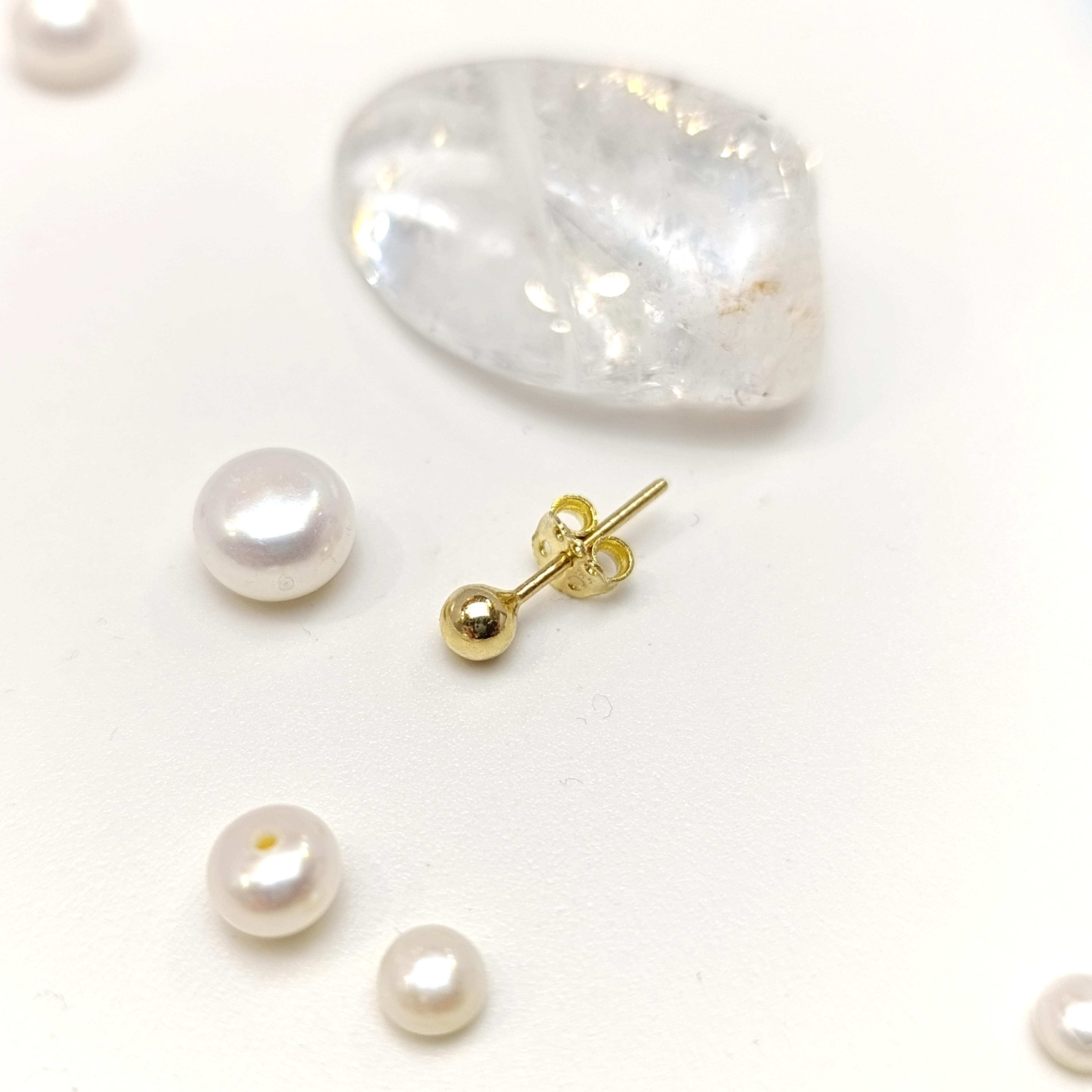 Tekli Nokta 4mm Top Vidalı Tek Küpe 14 Ayar Altın  HD VİDEOLU