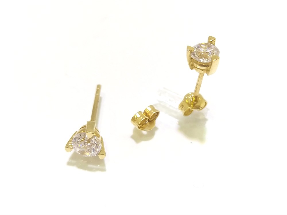 Tektaş Küpe 14 Ayar Altın