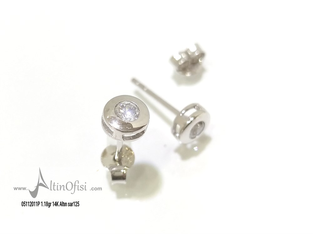 Tektaş Küpe 14 Ayar Altın