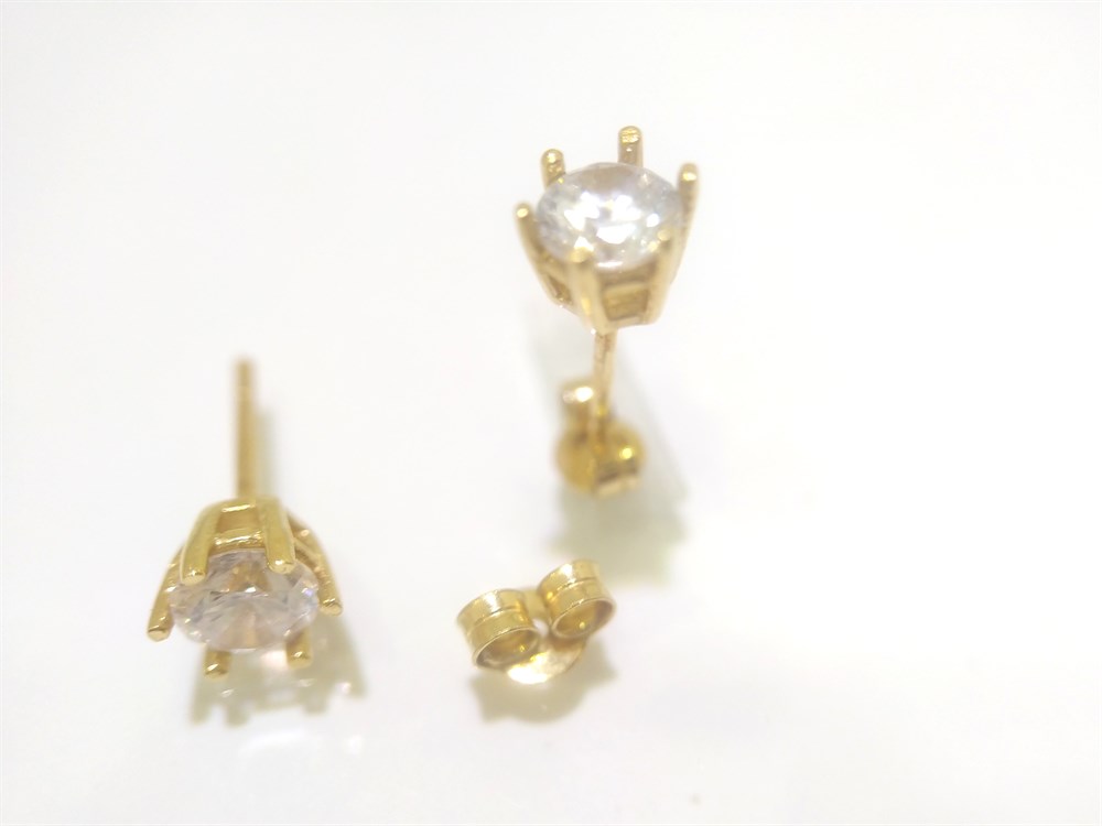 Tektaş Küpe 14 Ayar Altın