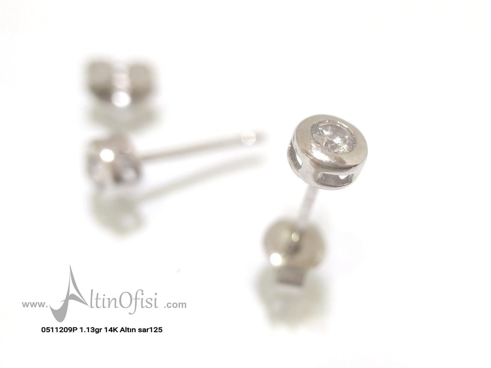 Tektaş Küpe 14 Ayar Altın