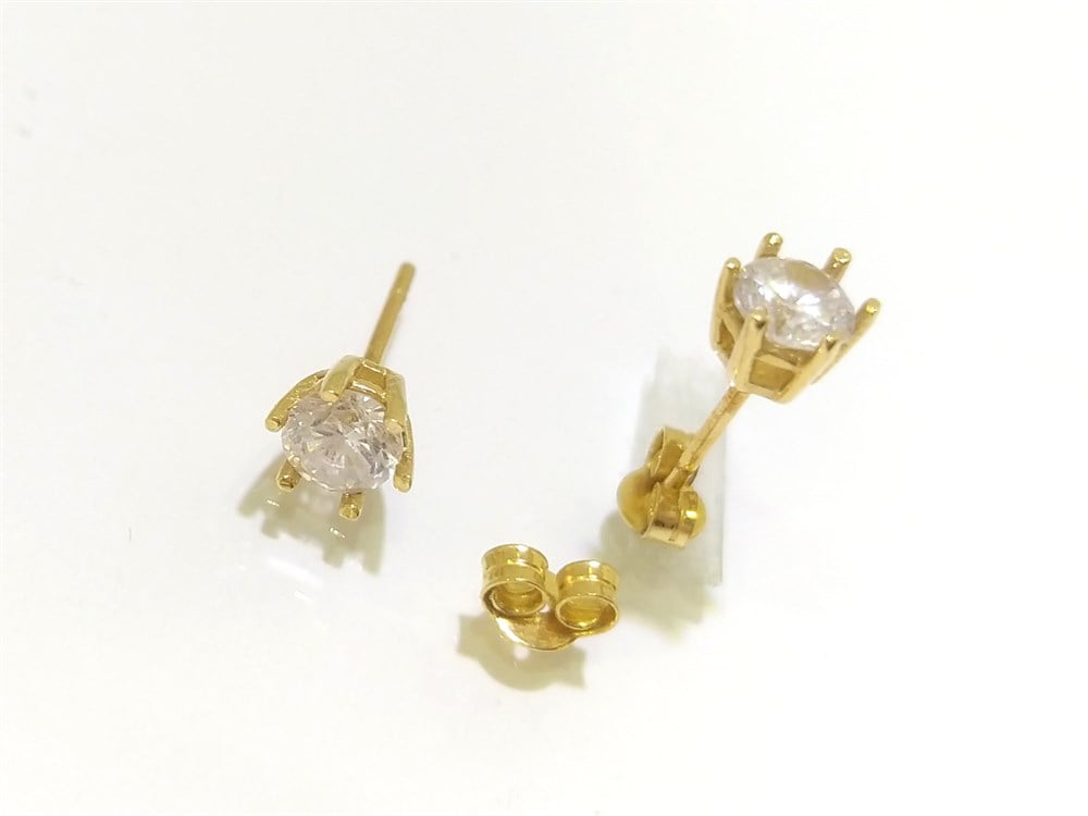 Tektaş Küpe 14 Ayar Altın