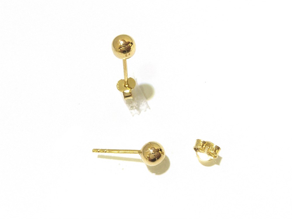 Top Küpe  14 Ayar Altın