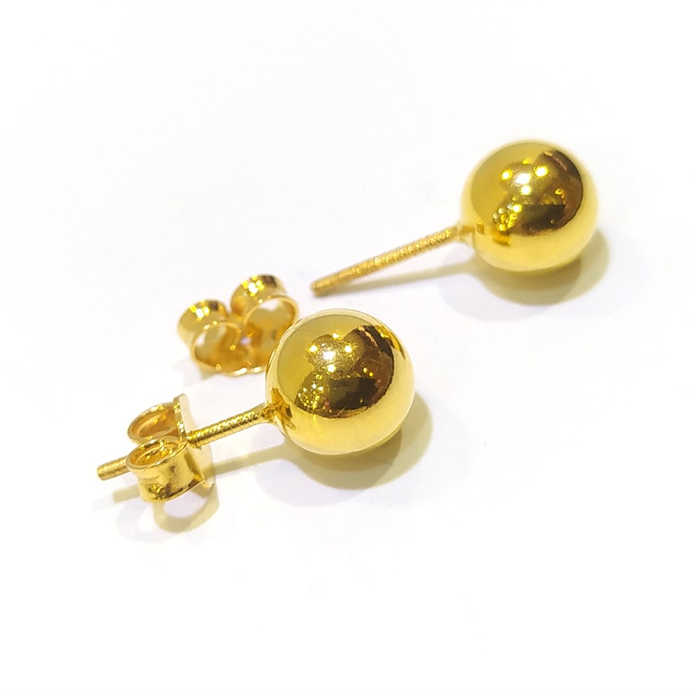 Top Küpe  22 Ayar Altın