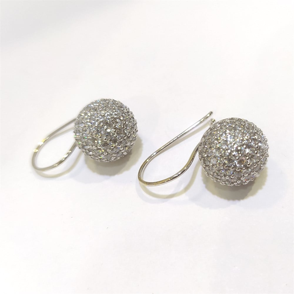 Top Sallanan Küpe 14 Ayar Altın