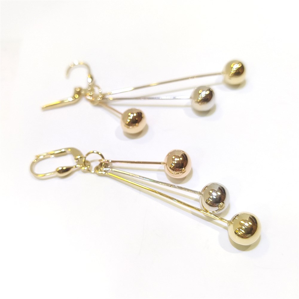 Toplu Sallanan Küpe 14 Ayar Altın